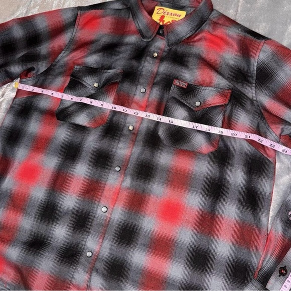 Dixxon Flannel Company The Blazer Woman XXL Pearl Snap Black Red - Picture 6 of 7